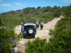 Ricognizione in land rover